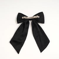 Offre Spéciale – Élégantes Barrettes de Luxe en Satin avec Nœud et Long Ruban, Pinces à Cheveux en Métal et Plastique pour Femmes, Accessoires pour Cheveux
