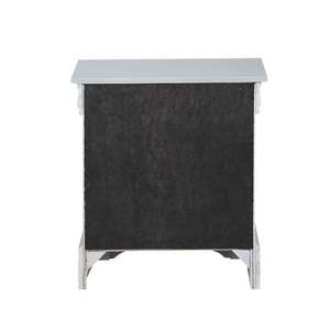 Table de chevet en bois moderne et antique de luxe DB avec 2 tiroirs finition platine-pour chambre à coucher, appartement ou salle de sport - Product Image 5