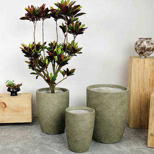 وعاء زرع دائري كبير جدًا من الإسمنت والطين على الطراز الاسكندنافي من Simple Green International لغرفة المعيشة، صنع في قوانغدونغ - Product Image 1