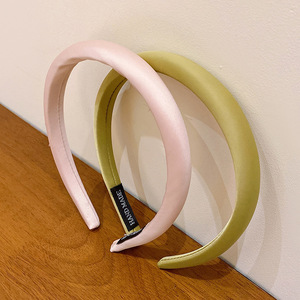 Diadema Simple de Color Sólido, Diadema Cubierta de Tela de Satén para Niñas, Color Personalizado, Diadema Lisa para Niñas, Diadema Estrecha Antideslizante - Product Image 2