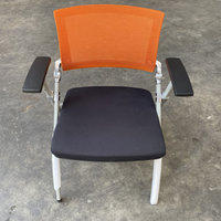 Fauteuil de bureau commercial en maille, empilable et pliable, pour salle de réunion, chaise de conférence certifiée ISO, vente en gros
