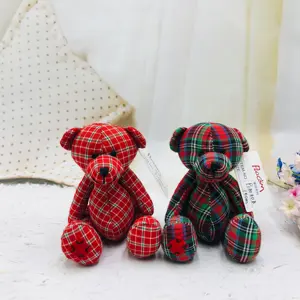 Factory wholesale custom 10cm little cloth joint teddy bear plush toys stuffed cloth teddy bear soft toys kids gifts