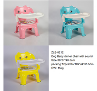 Chaise haute pour bébé, chaise d'alimentation en plastique moderne, ensemble de meubles pour enfants, chambre d'enfant, bon marché, populaire, facile à assembler
