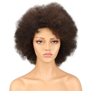 Brazil afro kinky xoăn <span class=keywords><strong>Bob</strong></span> Tóc Giả P4/30 # mật độ 200% Remy tóc giả tóc con người màu nâu P2/33 # f1b/99j tóc giả với bang cho màu đen - Product Image 2
