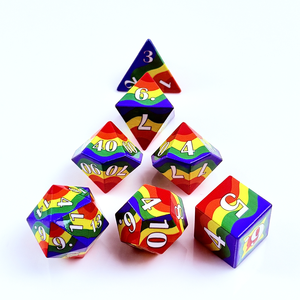 Ensemble de dés polyédriques en résine imprimée haute définition, 28g, 7 pièces, à bords vifs, pour RPG, DND, <span class=keywords><strong>Warhammer</strong></span>, Magic, <span class=keywords><strong>jeux</strong></span> de société et de table - Product Image 3