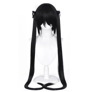 Perruque synthétique longue noire résistante à la chaleur pour cosplay de Nakano Azusa de l'anime K-ON pour femmes AOKG-114 - Product Image 2