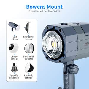 Flash de studio <span class=keywords><strong>Neewer</strong></span> Vision5 400W <span class=keywords><strong>TTL</strong></span> 2.4G HSS avec batterie au lithium (jusqu'à 500 éclairs pleine puissance), conception allemande, monture Bowens - Product Image 6