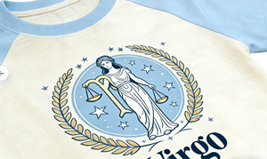 T-shirt pour homme à manches courtes, col rond, imprimé graphique, 100% coton, personnalisé, de haute qualité, motif du zodiaque Vierge - Product Image 4