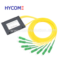 Modul EXP MUX dan DEMUX CWDM Serat Ganda 2CH dengan Kotak ABS, Kabel Patch SC/APC atau LC/UPC 1m 2.0mm untuk Jaringan WDM