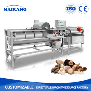 Máquina de lavado de ensaladas de corte fresco con deshidratador vibratorio; Línea de limpieza suave de acero inoxidable SUS304 para rúcula, lechuga y hojas pequeñas - Product Image 1