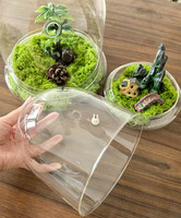Récipient de vase de terrarium en verre clair moderne avec base de trou d'air pour la maison dôme de cloche d'affichage de table pour la pièce maîtresse de fleur de plante