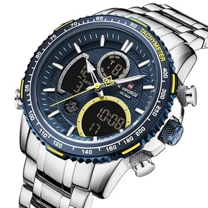 Relojes Drioshipping para Hombre, Reloj de Pulsera con Doble Pantalla, Cronógrafo, Casual, de Negocios, Relojes Digitales de Cuarzo para Hombre - Product Image 1