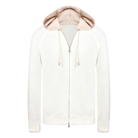Cardigan zippé en maille de coton et cachemire pour homme, personnalisable, fermeture éclair bidirectionnelle, OEM ODM, faible MOQ