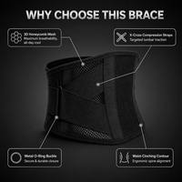 Ceinture de soutien lombaire de qualité médicale avec coussinet amovible pour soulager les douleurs dorsales, ceinture ajustable pour la sciatique et les hernies discales