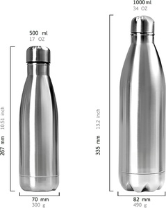 Botella Deportiva de Agua de Acero Inoxidable con Aislamiento al Vacío de Doble Pared, Forma de Lata de Cola de 17 oz, con Logotipo Personalizado Gratis - Product Image 3