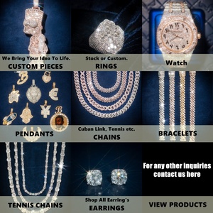 Collar Hip Hop de Plata de Ley 925 con Cadena de Moissanita VVS, Cadena Cubana de Oro Rosa, Collar de Eslabones Cubanos de Miami - Product Image 5