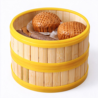 Ensemble de paniers vapeur en bambou faits à la main, 5, 8 et 10 pouces, ronds, écologiques, pour la cuisson, idéal pour les restaurants chinois, les dim sum et les raviolis