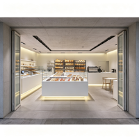 Comptoir de présentation de pain commercial en acrylique haut de gamme sur mesure, vitrine de boulangerie multifonctionnelle avec éclairage LED, écologique, pour boulangerie complète