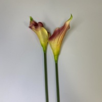 Fleurs artificielles, grandes, à longue tige, 60 cm, blanches, modernes, décoration de mariage, calla lilies au toucher réel, fleurs artificielles