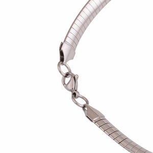 Collana Girocollo in Acciaio Inossidabile Color Argento con Catena Piatta a Serpente, Stile Europeo, per Donna e Uomo, Gioielli alla Moda da Indossare Intorno <span class=keywords><strong>al</strong></span> <span class=keywords><strong>Collo</strong></span> - Product Image 2