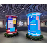 Module LED souple P2 intérieur personnalisé SMD grands écrans d'affichage LED flexibles incurvés colonne circulaire ronde
