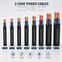 Kabel Listrik Rumah Tangga 2 Inti 18 20 22 24 26 AWG Konduktor Tembaga Multi Inti Fleksibel Kabel Penghubung Listrik