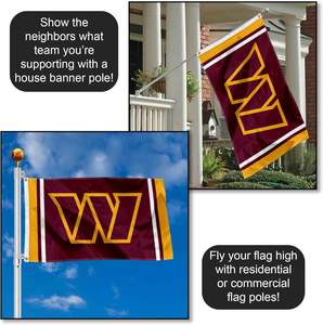Comandantes de Washington 3x5ft personalizado para NFLteams Banner Bandera de Mascota de poliéster de alta calidad para fiestas de estadio y puerta trasera Digital - Product Image 4