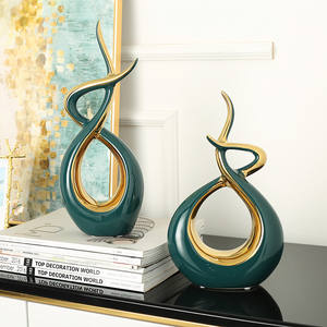 Commercio all'ingrosso a buon mercato accessori interni oro verde design di lusso <span class=keywords><strong>moderno</strong></span> di ceramica della decorazione della <span class=keywords><strong>casa</strong></span> - Product Image 6