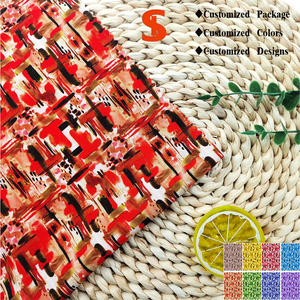 Nouveauté <span class=keywords><strong>Tissu</strong></span> en <span class=keywords><strong>viscose</strong></span> tissé léger en rayonne à imprimé numérique personnalisé pour robe d'été - Product Image 1