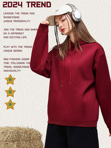 Suéter con Capucha de Felpa Antibacteriana de Algodón Grueso de 330g7A, Holgado, de Color Sólido, para Hombre y Mujer, Otoño Invierno - Product Image 2