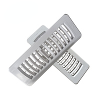 Grille de ventilation encastrée rectangulaire en plastique 3*10 pouces avec registre de sol et registre de ventilation réglable