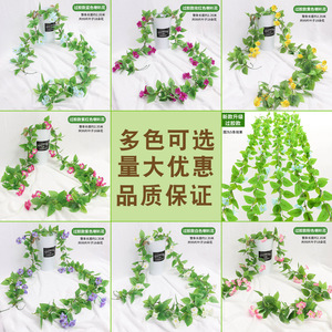 Guirnalda de Flores de Seda Artificial de Gloría de la Mañana, 200cm+, Hojas de Alta Simulación, Decoración para Interiores, Bodas y Hogar - Product Image 4