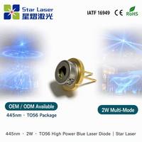 Diode laser bleue haute puissance ams OSRAM PLPT5 447KA 445nm 2W TO56 multimode LD pour affichage de divertissement par projection