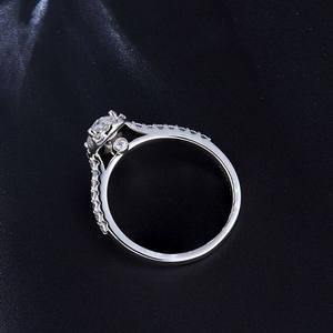 Luxury 1-carat VVS card moss diamond <b>925</b> sterling <b>silver</b> oval women's wedding <b>ring</b> - Product Image 3