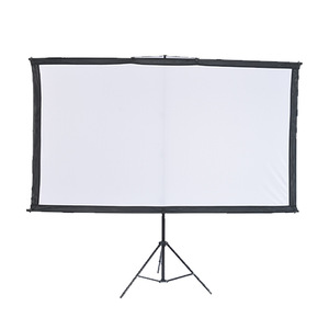 Écran de projection portable HiCyber à support unique 16:9 en soie de lait blanche mate avec cadre trépied pour home cinéma - Product Image 1
