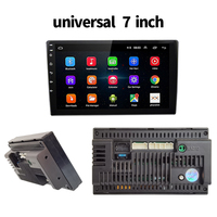 Autoradio universel 7 pouces Android 10 avec GPS, écran tactile en verre trempé IPS, lecteur multimédia, unité centrale, 1 an de garantie, Aux