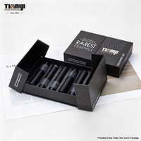 Flacon de parfum rechargeable écologique et recyclable de 10 ml, ensemble de voyage avec boîte carrée grise et logo imprimé UV