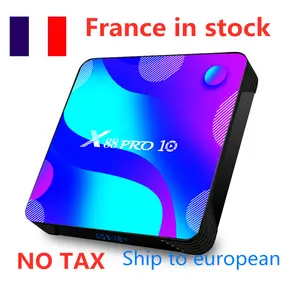 سفينة من فرنسا إلى الأوروبية 10 قطعة الكرتون الروبوت 11 التلفزيون مربع X88 برو 10 BT 4.0 المزدوج Wifi RK3318 الذكية 2GB RAM 16GB ROM التلفزيون مربع