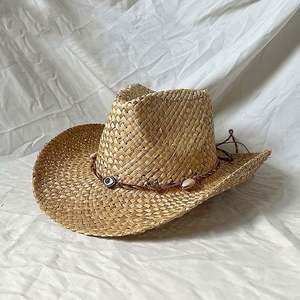 Sombrero de Paja 100% Natural para Hombre y Mujer, Estilo Vaquero, con Decoración Personalizada y Logotipo de Marca Privada, Novedad de Verano 2025 - Product Image 5