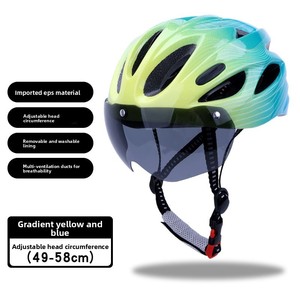 <span class=keywords><strong>Casque</strong></span> de sécurité magnétique à visière dégradée, réglable et respirant pour vélos d'enfants, rollers, skateboards et draisennes - Product Image 1