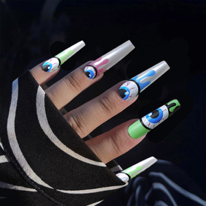 <span class=keywords><strong>Uñas</strong></span> postizas a presión al por mayor: puntas <span class=keywords><strong>francesas</strong></span> de cobertura completa, almendradas, cuadradas, tipo ataúd, stiletto, mariposa, de plástico. - Product Image 4
