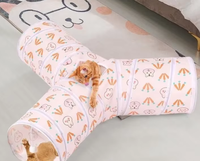 Tunnel interactif pliable et imperméable en tissu pour lapins – Idéal pour l'entraînement et l'élimination de l'ennui chez les animaux de compagnie