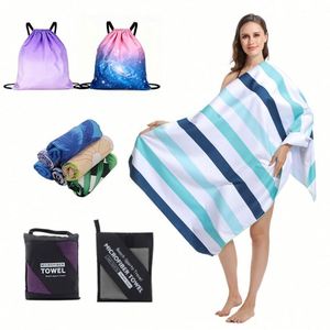 Serviette de plage en microfibre à séchage rapide, adaptée au camping en plein air et à une utilisation toute saison, serviette de plage personnalisable - Product Image 1