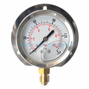 Áp Kế Chất Lỏng Đầy Bảng Điều Khiển Mount <span class=keywords><strong>Dial</strong></span> Loại Đồng Hồ Đo Áp Suất Tương Tự - Product Image 4