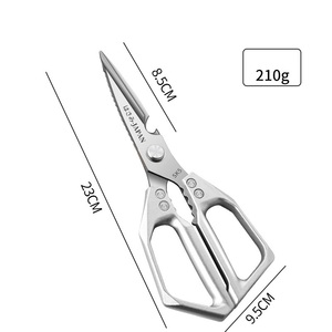 <b>Kitchen</b> <b>Scissors</b> All Purpose Stainless Steel <b>Kitchen</b> Shear Sharp Silver Meat <b>Scissors</b> Dishwasher Safe Heavy Duty Poultry Shears - Product Image 1