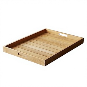 Bandeja de Servicio de Madera Hecha a Mano, Desechable, Ecológica, con Logotipo Personalizado Grabado, Acabado Pulido, para Uso Doméstico y de Catering, Grado B.S. - Product Image 5
