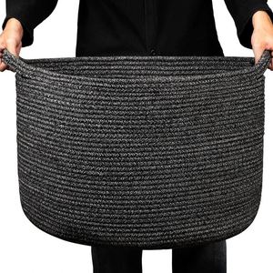<strong>Corner</strong> Laundry <strong>Basket</strong> With Lid Wicker <strong>Baskets</strong> Decoration Mini Beach Best Hampers for Couples Seagrass and Cotton - Product Image 6