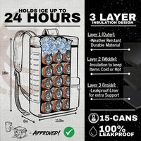 Bolsa Térmica Plegable Reutilizable con Aislamiento de PVC Ecológico y Logotipo Personalizado para Alimentos, Playa y Campamento