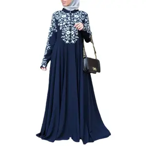 new season women islamic clothing abaya kaftan print muslim prayer abaya with hijab clothing China Factory Direct Price