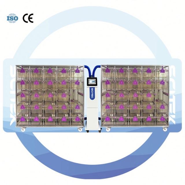 SCITEK IVC ISO5 Stainless Steel Independent Ventilation Cage System Adjustable Ventilation for Big Mouse Frame Cage Box Reusable